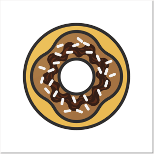 Baked Pastry Chocolate Donut Posters and Art